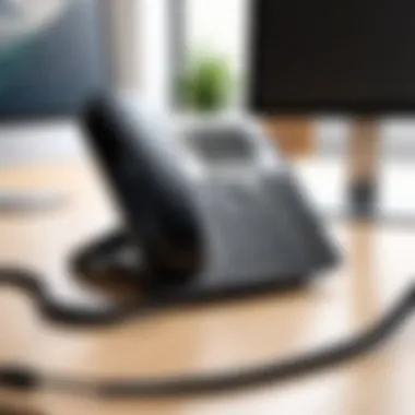 VoIP phone in a business setting