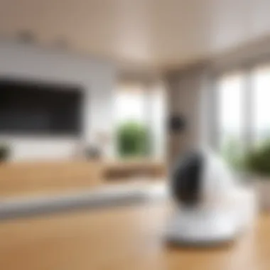 Installation of Ezviz Indoor Security Camera Ezviz camera installation setup in a modern home environment