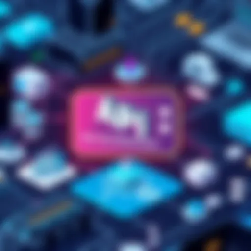 Illustration of API architecture showing components and interactions