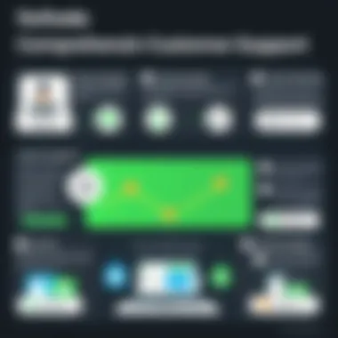 Infographic showing the customer support options available for GoDaddy users