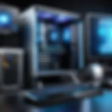 Future Technology in Gaming Desktops Future technology graphics representing advancements in gaming desktops