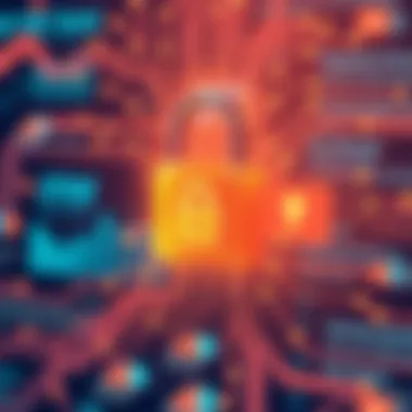 A secure digital lock symbolizing data protection in mobile tax apps