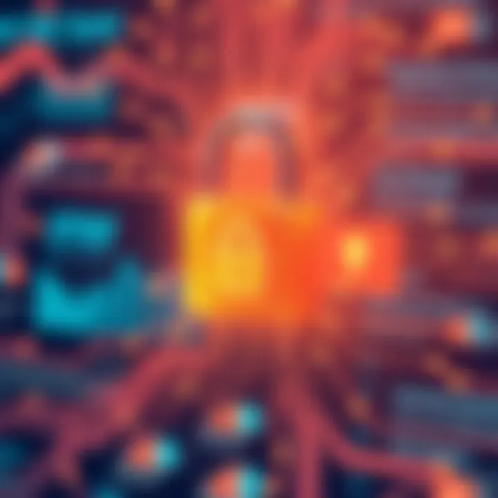 A secure digital lock symbolizing data protection in mobile tax apps