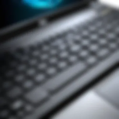 Keyboard and Trackpad of Dell Inspiron 15.6 Laptop Close-up of the keyboard and trackpad on Dell Inspiron 15.6 laptop