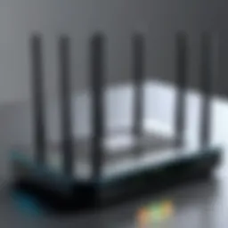 Router with antennas showcasing connectivity capabilities