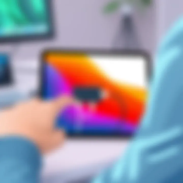 User selecting the most suitable battery charger for their iPad from a digital device