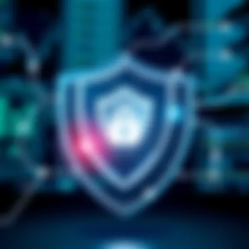 Cybersecurity Certification Impact A digital shield symbolizing cybersecurity certification