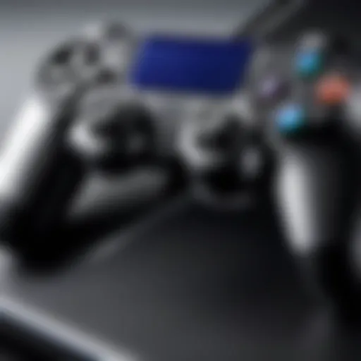 Detailed view of a high-performance third-party PS4 controller showcasing advanced features.