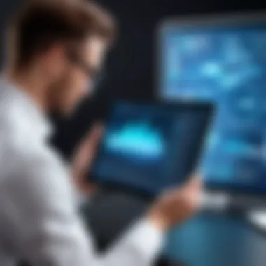 Exploring Future Trends in Mobile Technology A professional reviewing mobile technology trends on a tablet