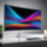 Curved monitor showcasing vibrant display