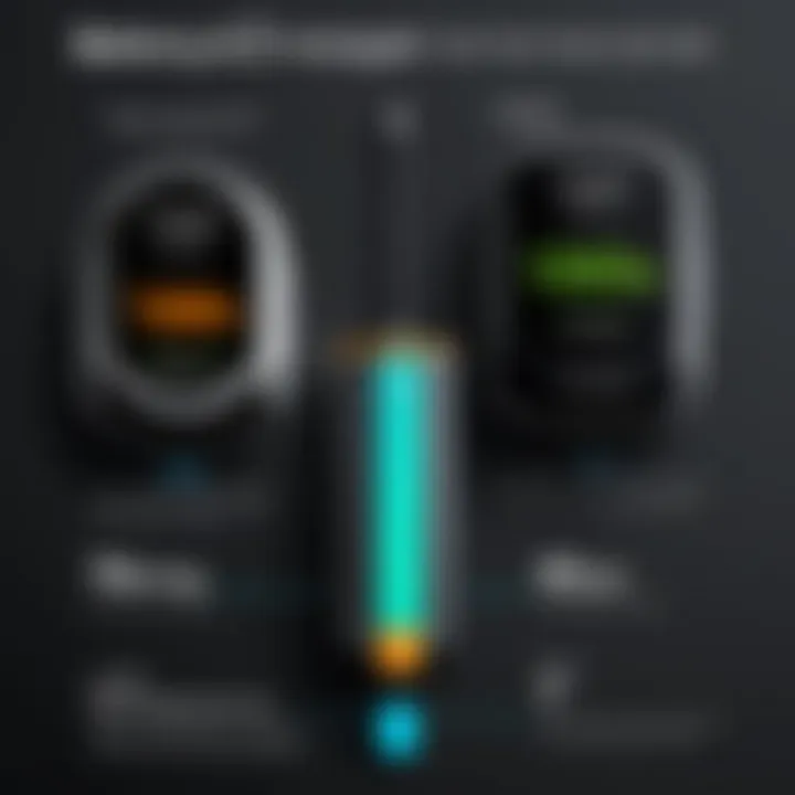 Graph comparing battery life of Voyager Pro UC with competitor devices