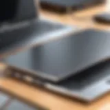 Laptops with multiple HDMI ports arranged on a desk