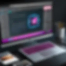 User interface of Adobe InDesign web version showcasing design tools and features