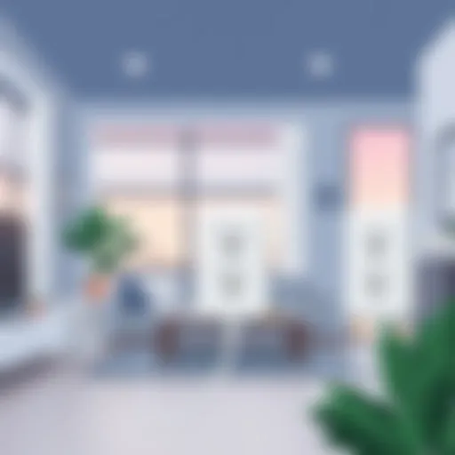 Illustration depicting Alexa-compatible electric plugs in a modern home setting