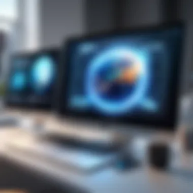 Future Developments in Web Browsing Futuristic concept art representing future developments in web browsing