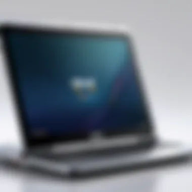 Side view of the Asus Chromebook highlighting technological features