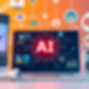 Graphic showcasing ethical considerations in AI technologies