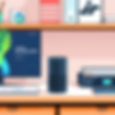 Cordless Alexa speaker on a stylish desk