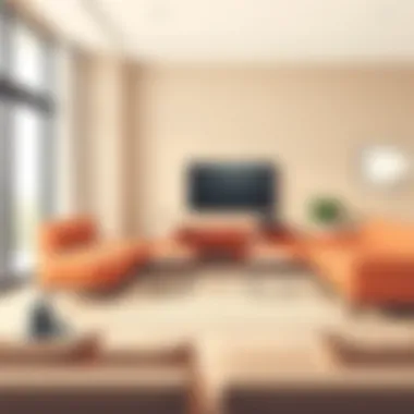 Cordless Alexa speaker in a modern living room setting