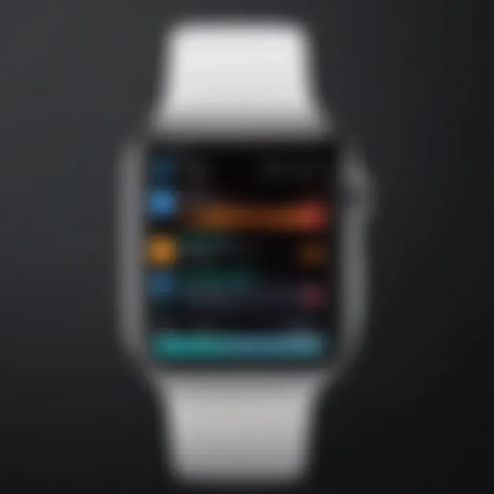 User interface of a leading crypto app on Apple Watch