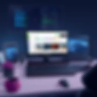 Gaming setup featuring the Dell 4K gaming laptop with optimized software settings