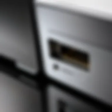 Close-up view of the Ethernet port on Lenovo IdeaPad 3