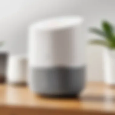 Google Home Dot showcasing voice recognition feature