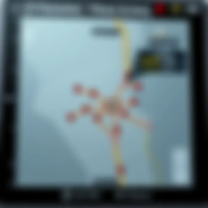 Map showing GPS plotting interface with dynamic tracking.