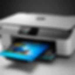 Affordable HP printer model showcasing ink cartridge compatibility