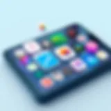 Showcasing an array of iOS graphic design apps on a digital device