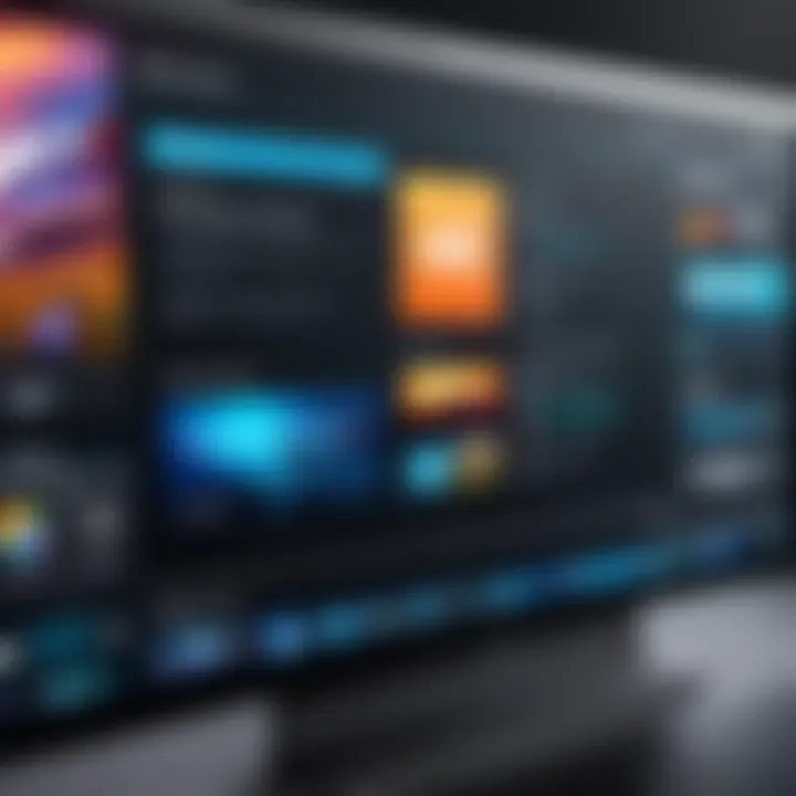 User interface of media software optimized for 4K playback