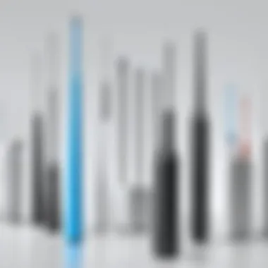 A close-up view of various mobile antennas
