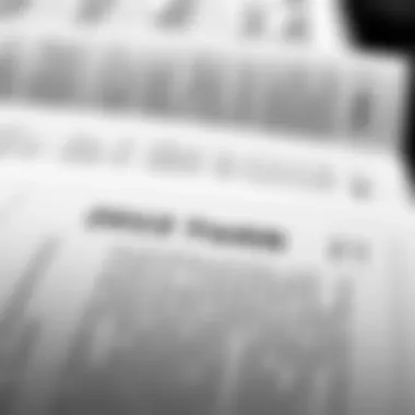 Crisp Monochrome Prints A close-up of monochrome prints showcasing crisp text