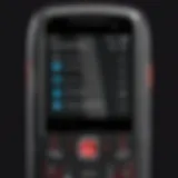 Close-up view of a rugged Verizon phone showcasing its robust design