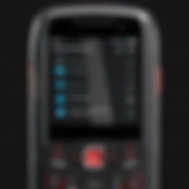 Close-up view of a rugged Verizon phone showcasing its robust design
