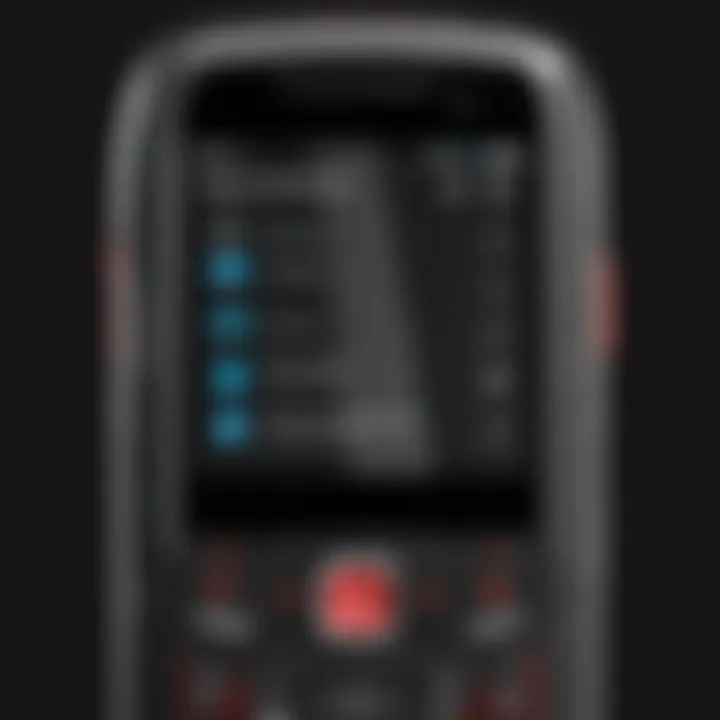Close-up view of a rugged Verizon phone showcasing its robust design