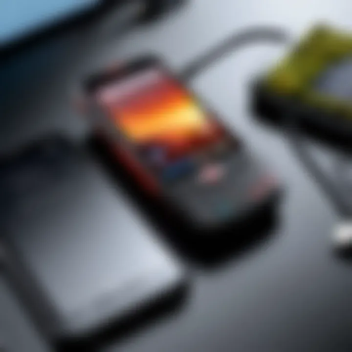 Rugged Verizon phone being used in a professional setting