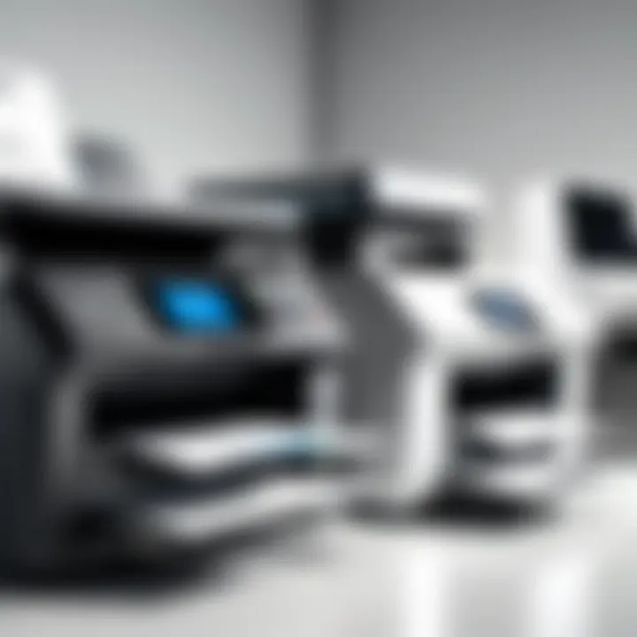 Comparison of various printer types in an office environment