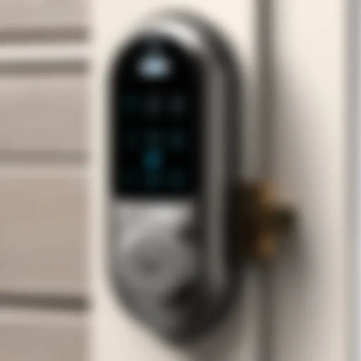 Demonstration of the installation process for a smart keypad deadbolt