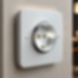 Innovative smart light socket technology in a modern living room