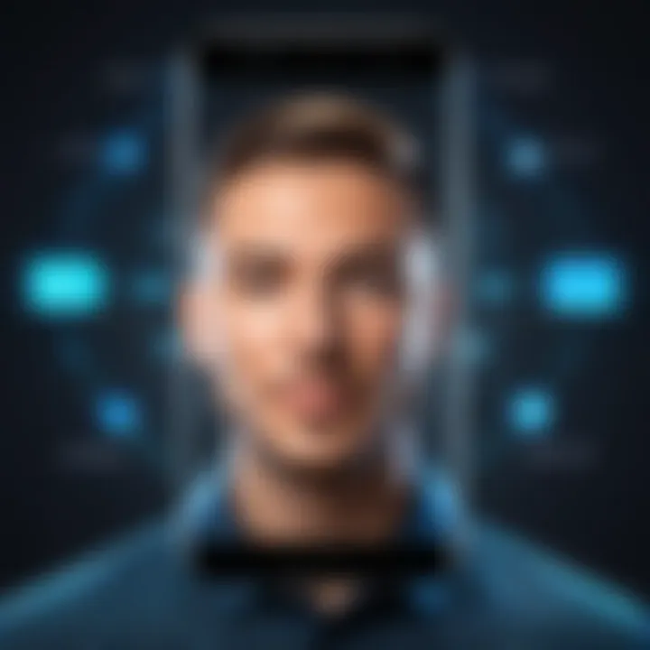 Illustration of advanced technology used in spam call blocking