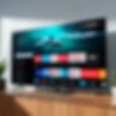 Surfshark app interface on television