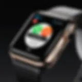 Interface showcasing Apple Watch messaging app