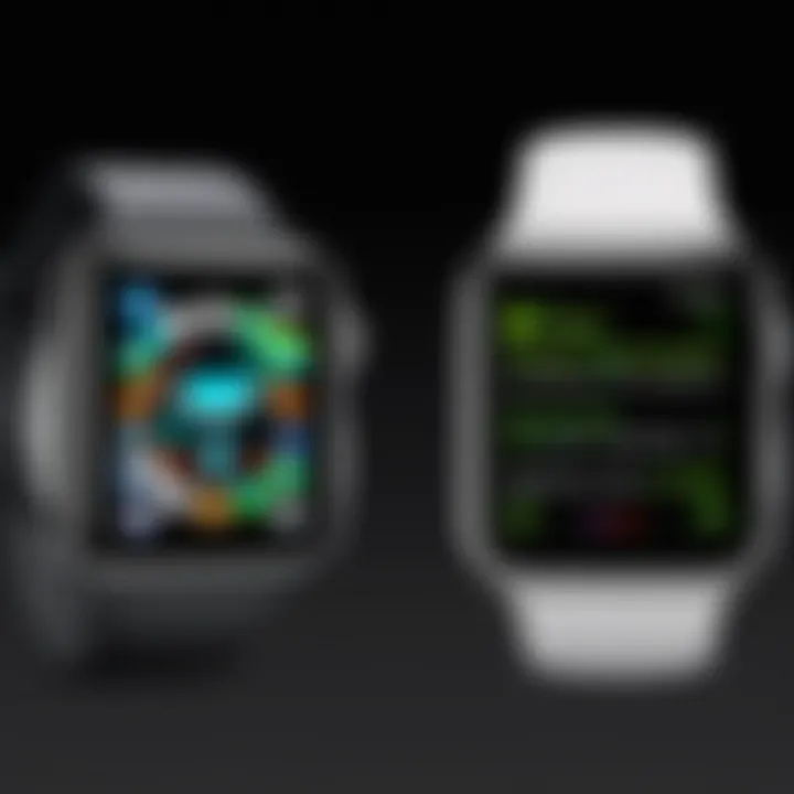 Comparison chart of Apple Watch models and their texting features