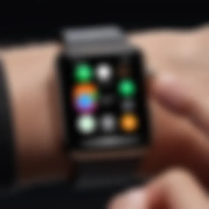 User interacting with Apple Watch for texting