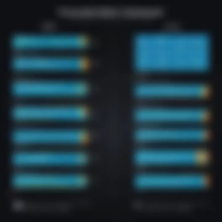 Comparison chart showcasing performance metrics of Arm and x86 processors