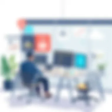 A secure remote work environment illustration