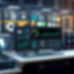 Dynamic NOC interface showcasing monitoring tools