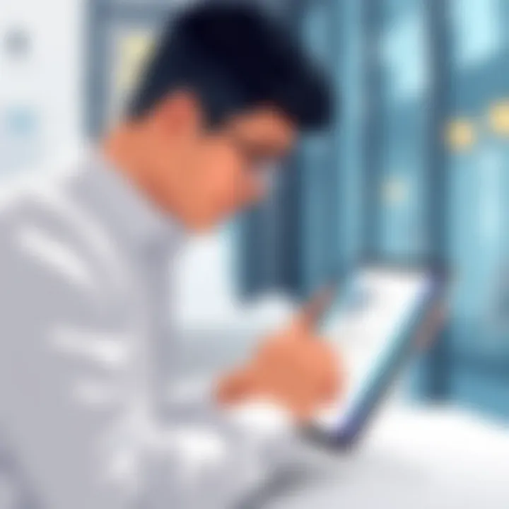 A user interacting with a to-do application on a tablet