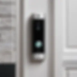 Sophisticated video doorbell mounted on a stylish home entrance